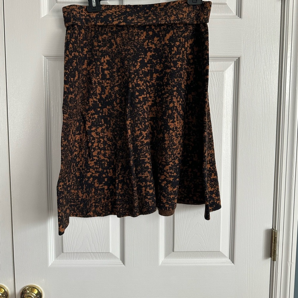 Alfani Black and Brown A-Line Skirt